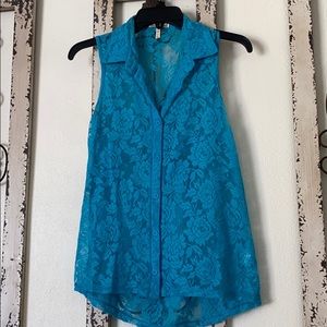 Floral, lace, button up